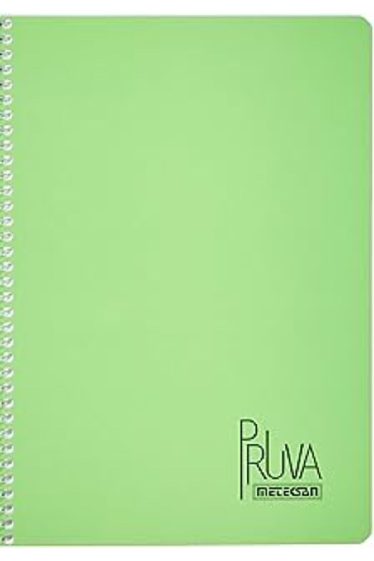 Karachil Meteksan Pruva A4 Pet Spiralli Karton Kapaklı Defter 144 Yaprak - Kareli - Yeşil
