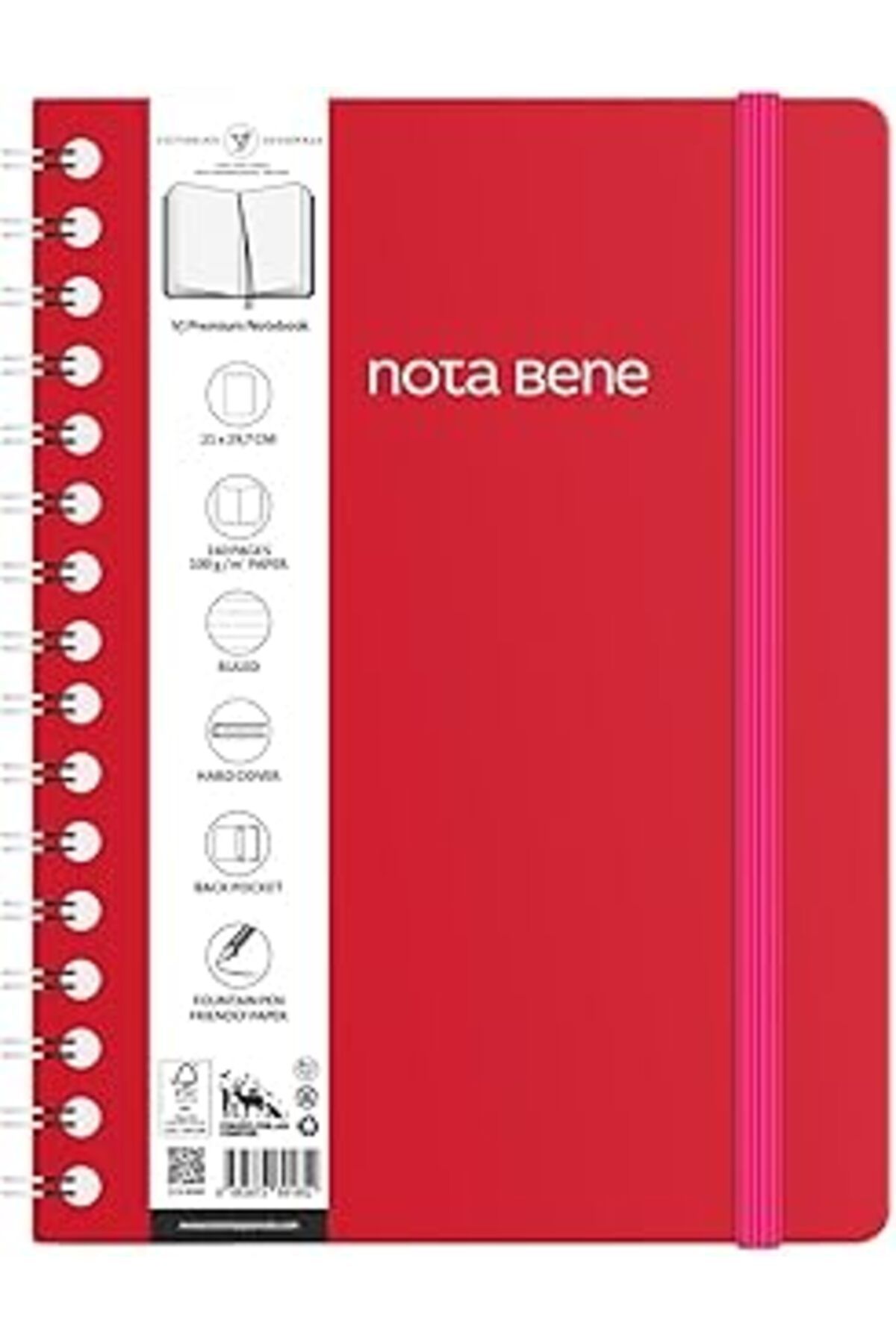 Pazarcan Nota Bene Spiralli Premium Sert Kapak Defter, 21X29,7 Cm, Çizgili