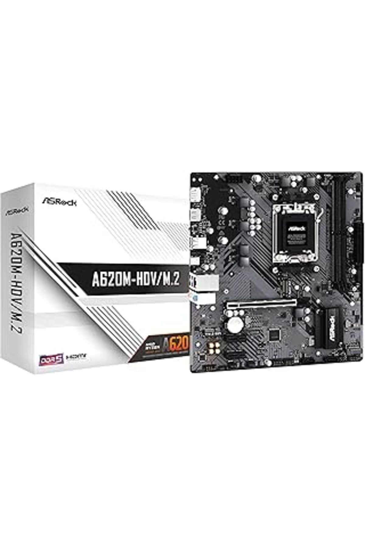 Pazarcan Asrock A620M-Hdv/M.2 Micro Atx Anakart Amd Am5 Ryzen 8000 Ve 7000, Ddr5, 1X M.2 Ssd, Amd Expo, Usb