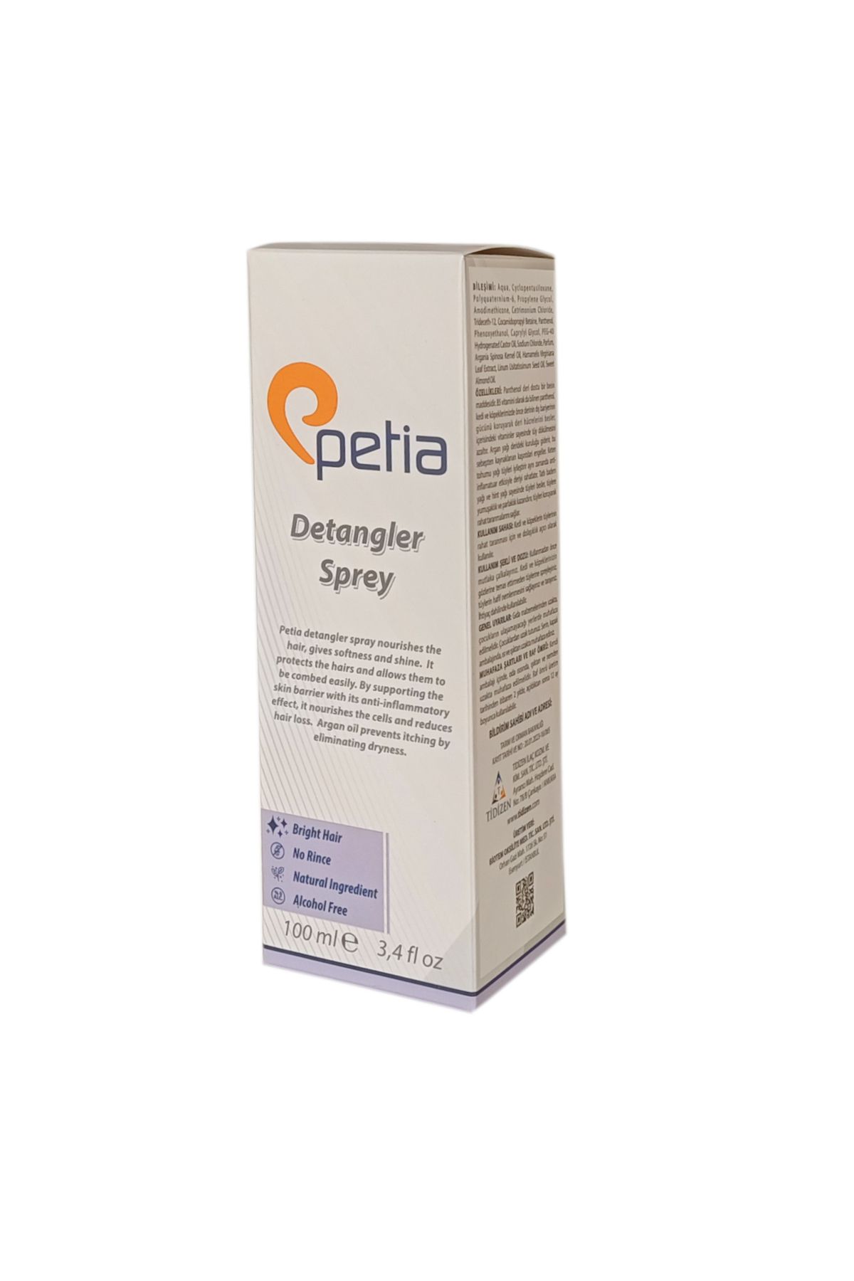 Modafiks Petia Paw Detagler Sprey Doğal Kedi Köpek Kıtık Açıcı Spreyi 100 ml