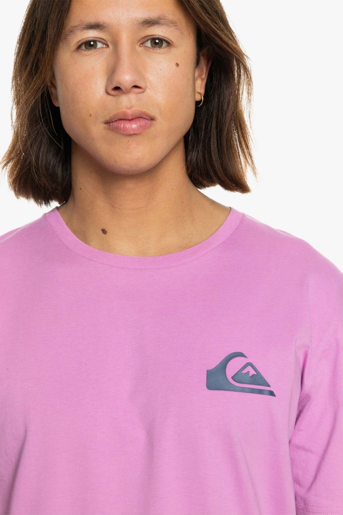 Quiksilver-تي شيرت MWMINILOGO باللون الوردي للرجال بأكمام قصيرة 3
