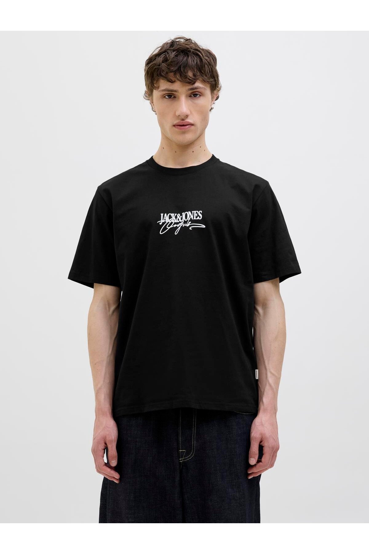 جک اند جونز JORALMERIA BRANDING TEE SS CREW NECK مشکی