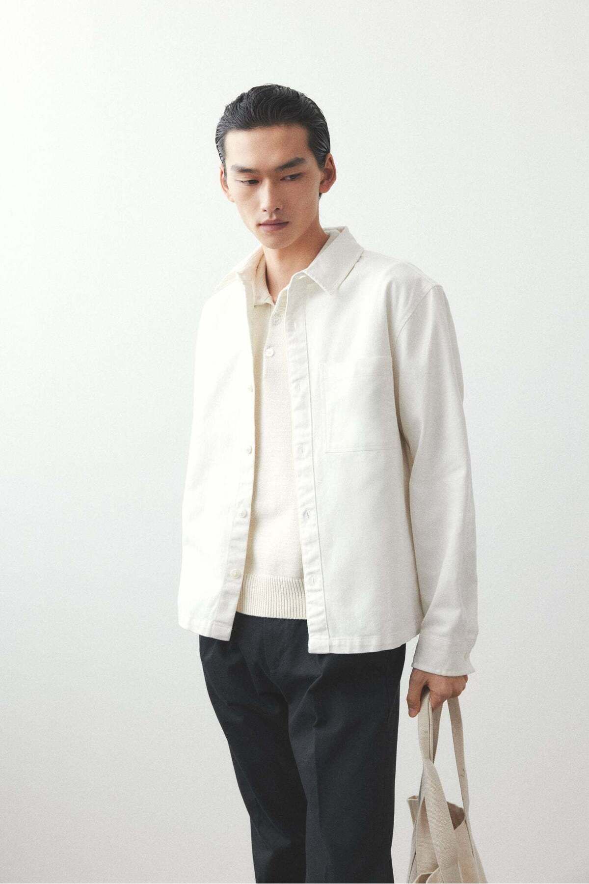 H&M-Regular Fit Cotton twill overshirt 1