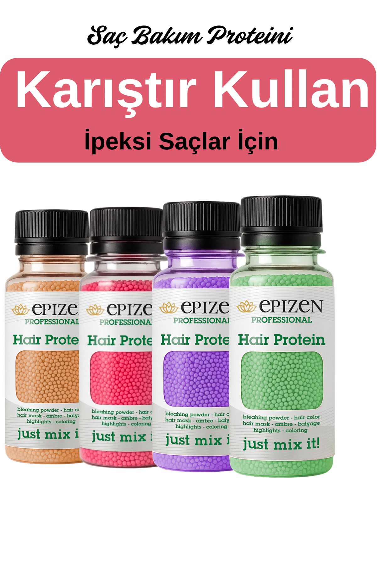 Vitamin Karışımlı Saç Bakım Proteini - Sağlıklı Ve İpeksi Saçlar İçin Özel Ürün 4x70gr