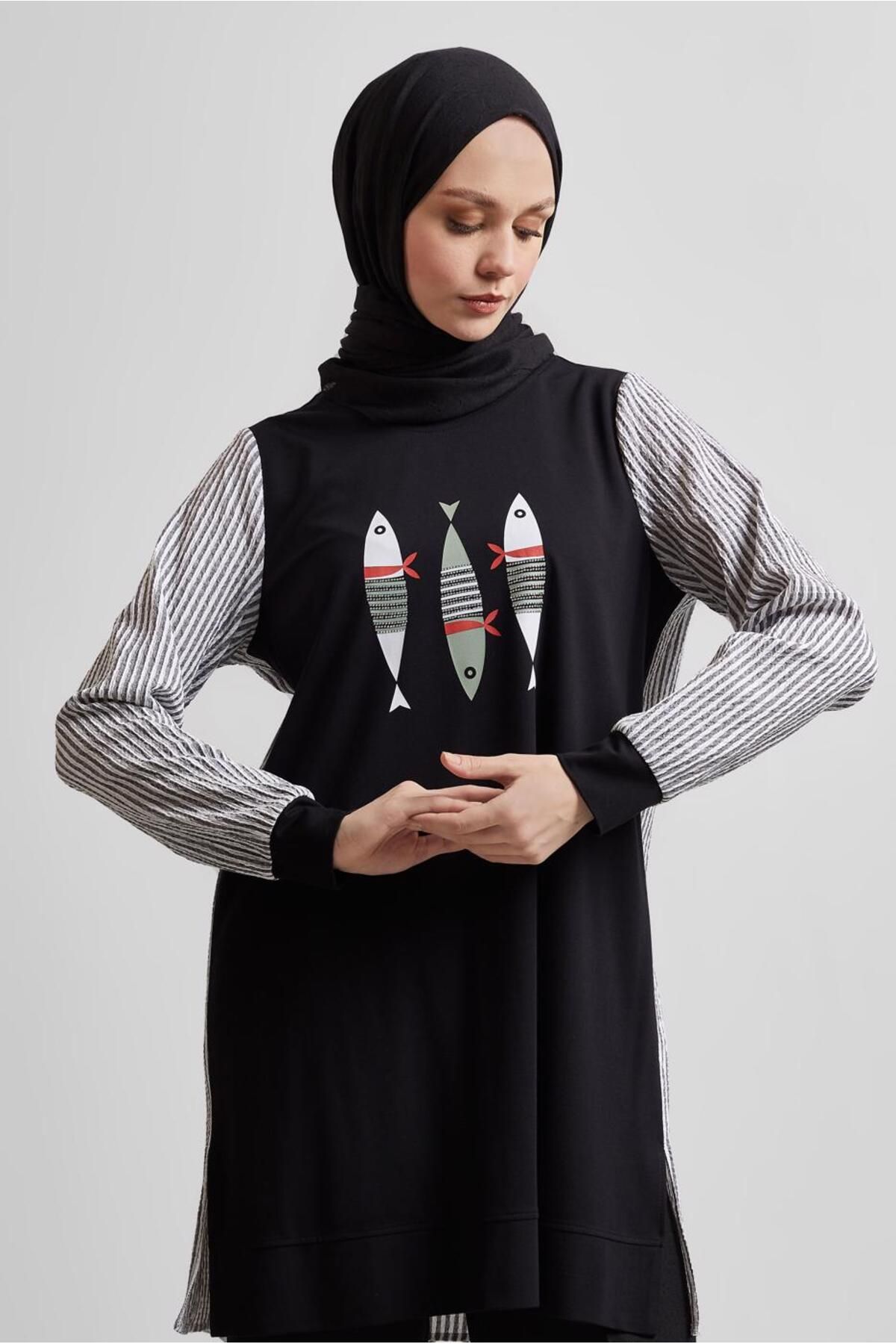 تونیک لباس ورزشی چاپی 45468 Alvina