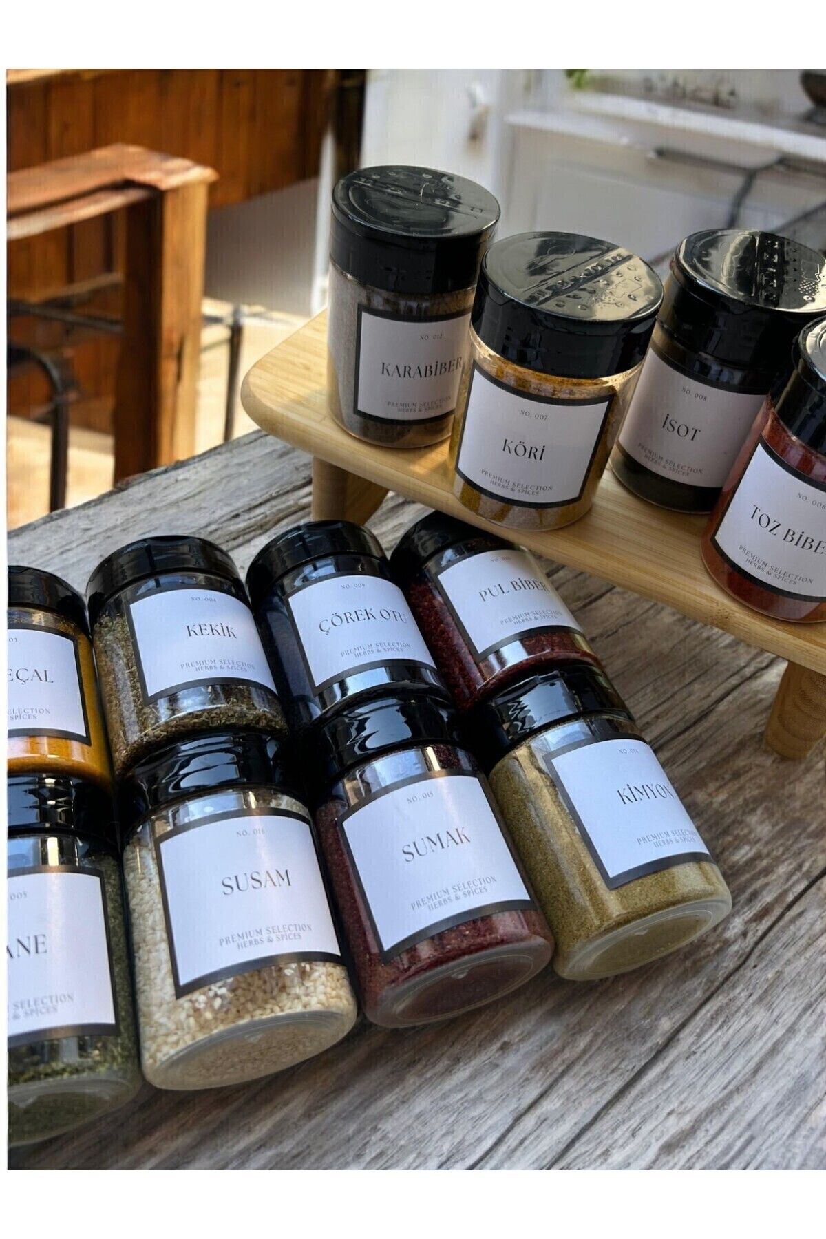 EG75-8 Pcs 200ml. Spice Rack Set with Private Label and Double Lid (16 Pieces Spice Rack Label with Gift) 7