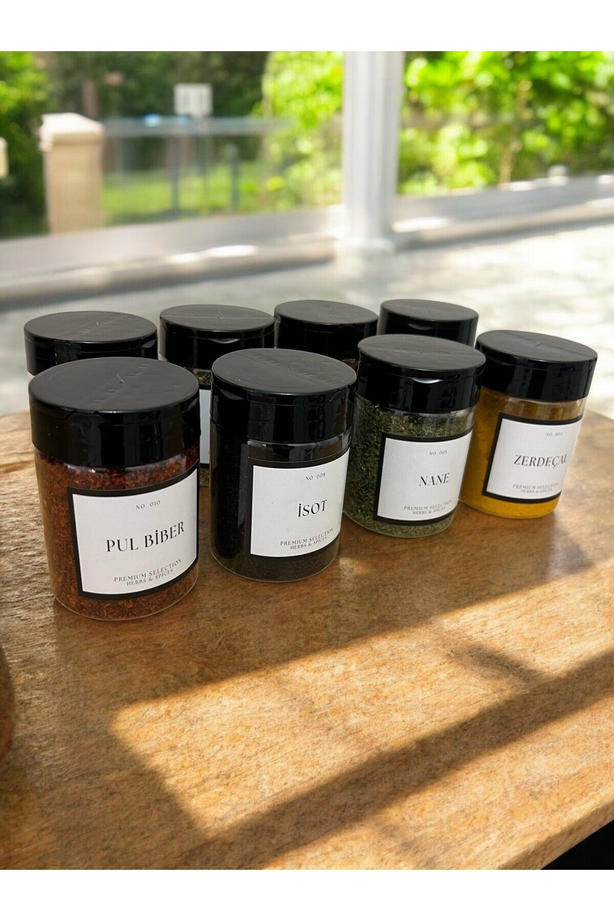 EG75-8 Pcs 200ml. Spice Rack Set with Private Label and Double Lid (16 Pieces Spice Rack Label with Gift) 5