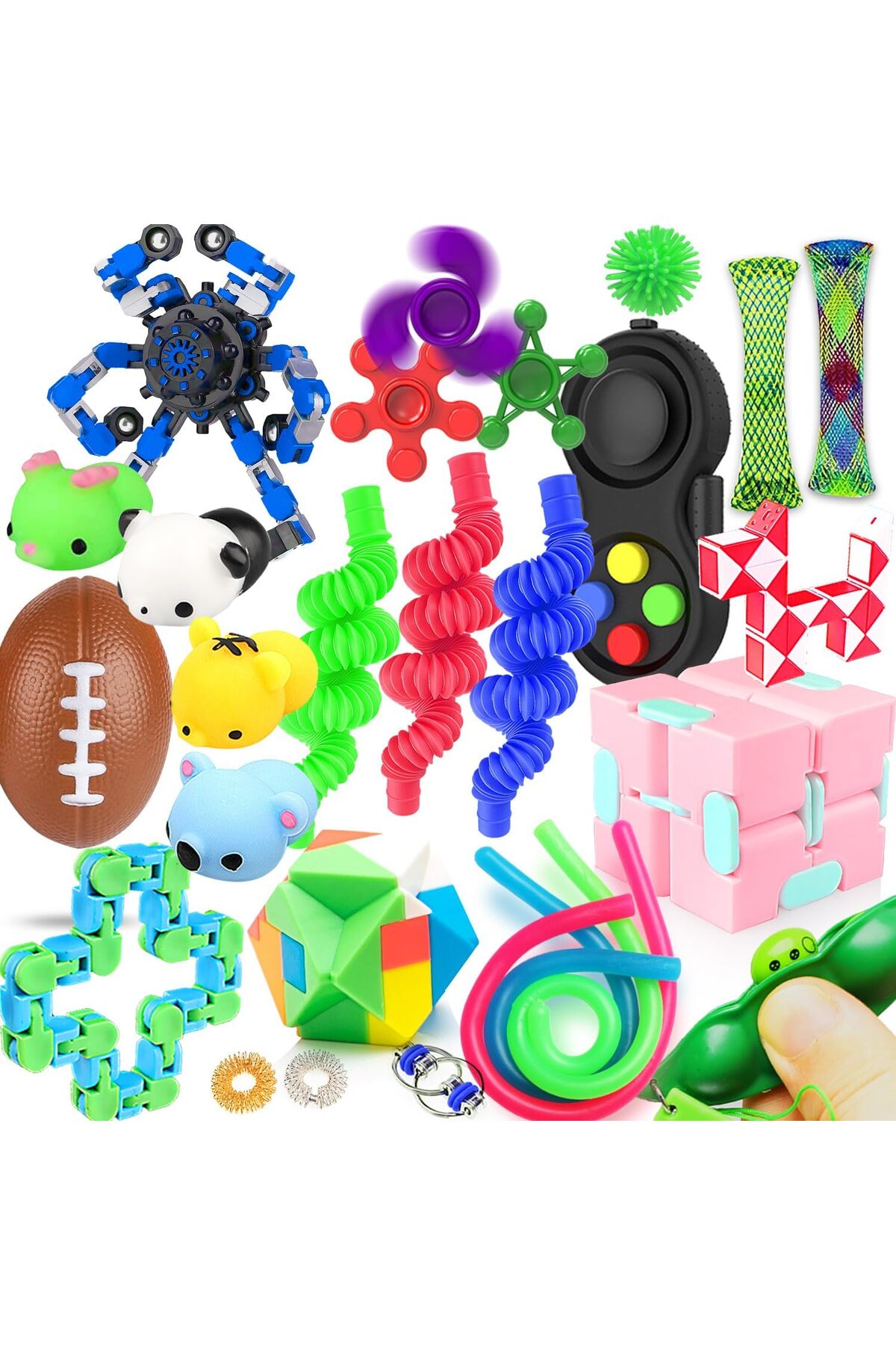 ست ۲۸ عددی اسباب‌بازی حسی، کاهش‌دهنده استرس و اضطراب کودکان و بزرگسالان، مناسب هدیه جشن تولد