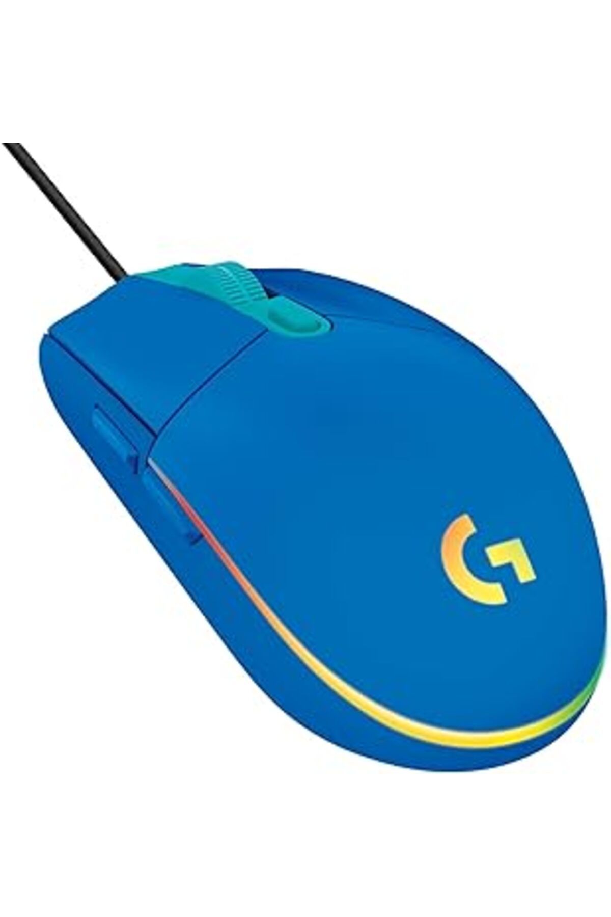 Mu Art G G102 Kablolu Oyuncu Mouse, Lightsync Rgb Aydınlatma, 8.000 Dpi, 6 Programlanabilir Tuş, Mavi
