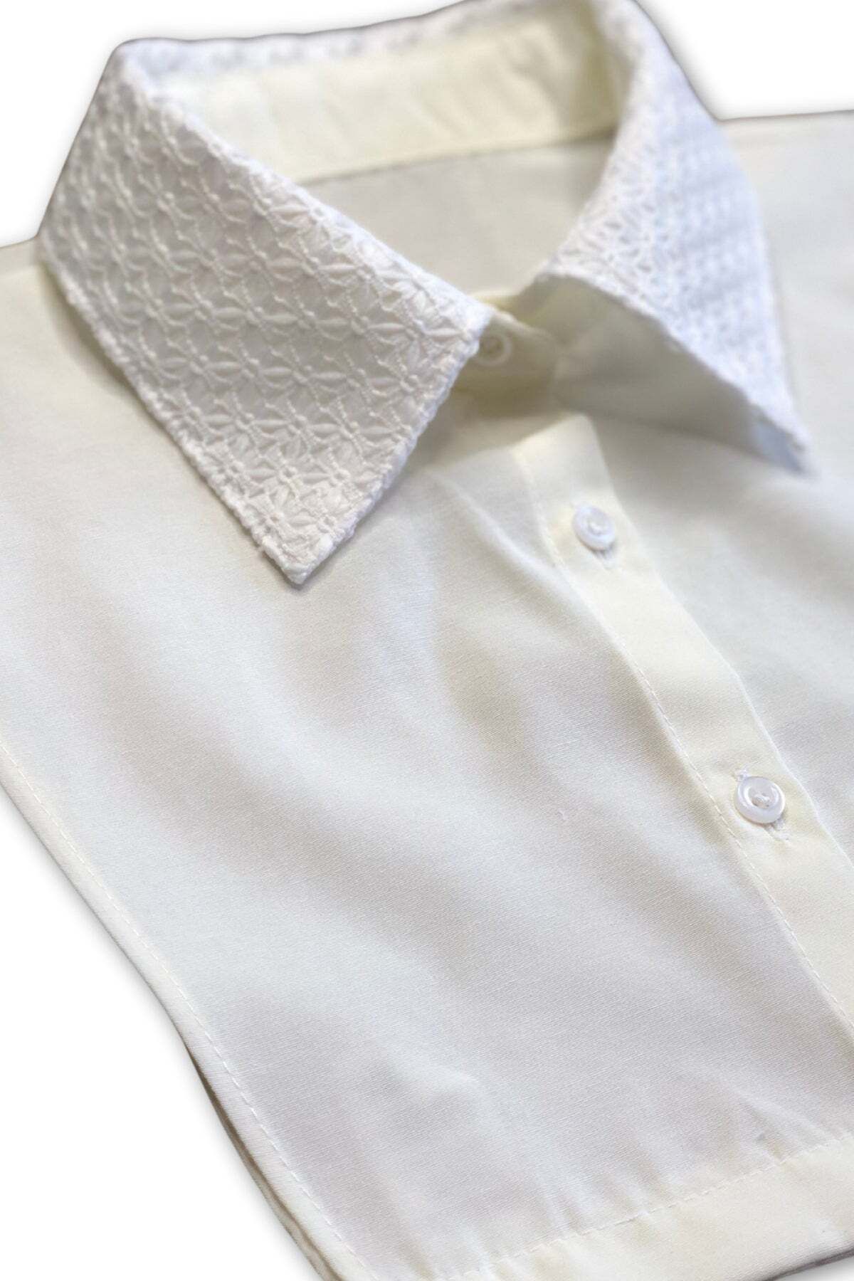 mirach-Mirach Textile Damen-Hemdkragen mit Spitzendetails – Limitierte Auflage der Lilyum-Kollektion – handgefertigt 3