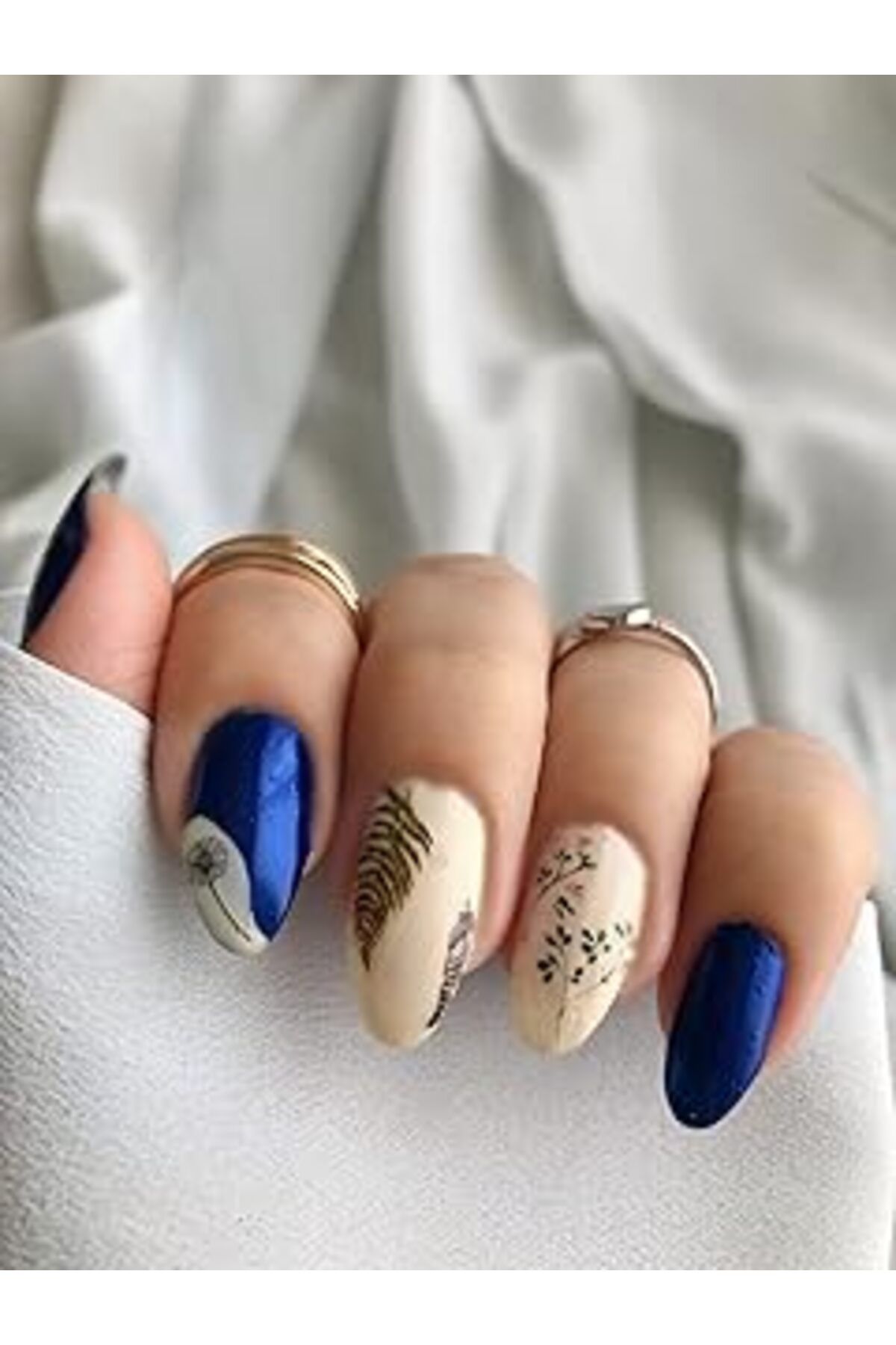 Karachil Artikel Yapraklar Ve Tüyler Tırnak Dövmesi, Tırnak Tattoo, Nail Art, Tırnak Sticker