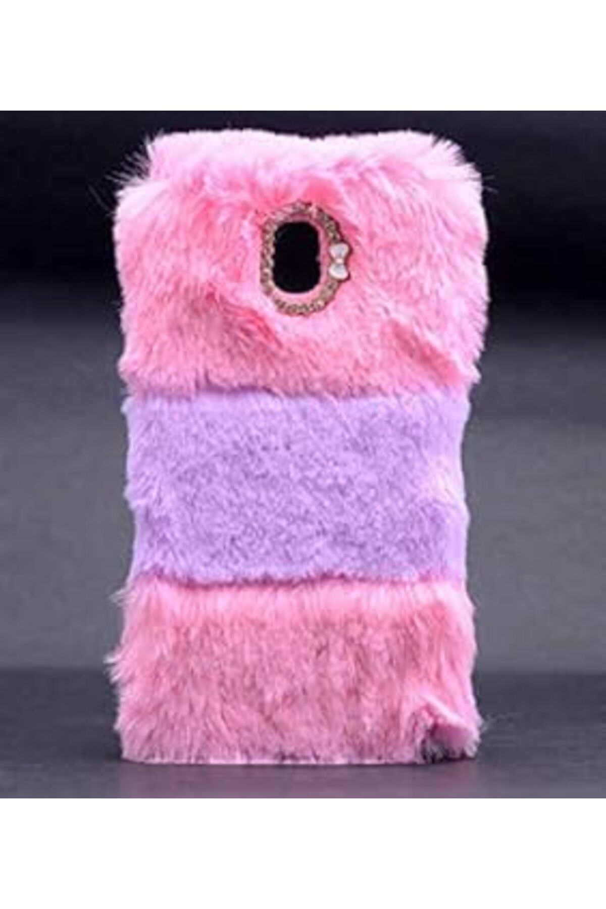 Mu Art Galaxy J7 Pro Uyumlu Tüylü Yumuşak Pelus Kılıf (Pembe)