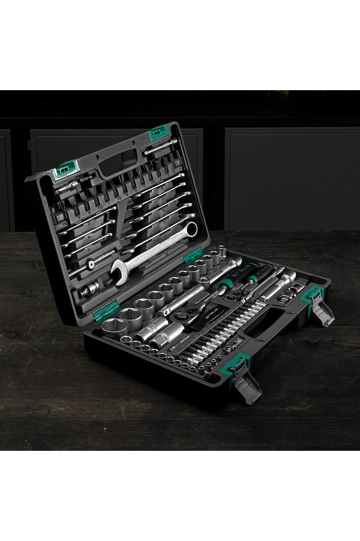 Generic-STELS 82-Pcs Hand Tool Set 1/4" & 1/2" Socket & Wrench Kit for Car, Home & Workshop Use 5