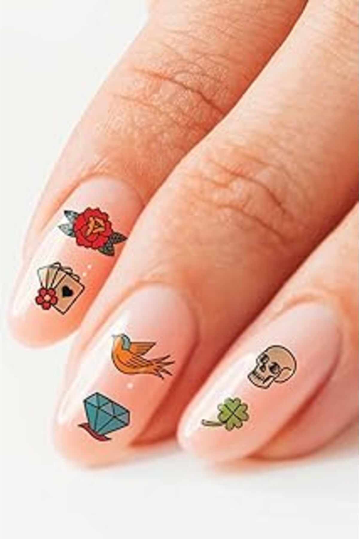 Karachil Artikel Old School Tırnak Dövmesi, Tırnak Tattoo, Nail Art, Tırnak Sticker