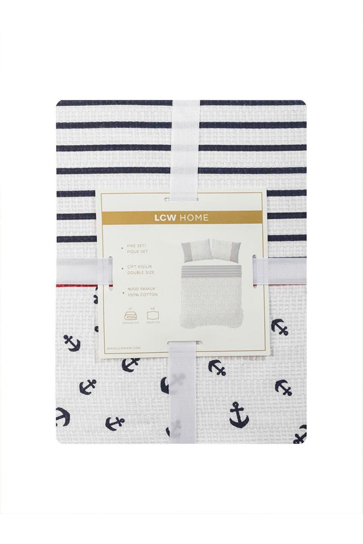 LC Waikiki-Lcw Home Mixed Anchor Patterned Double Pique Set 7