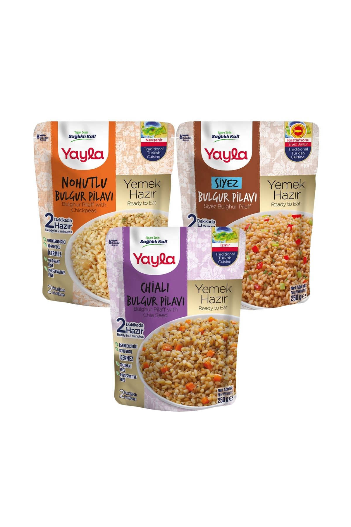 Yayla Yemek Hazır Bulgur Pilavı 3'lü Karma Paket 3
