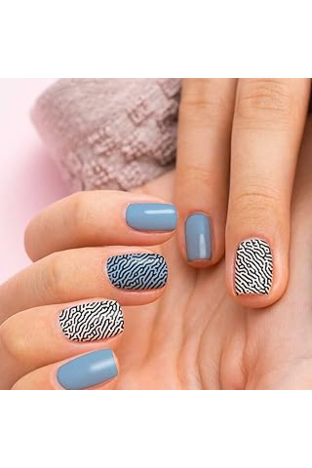 Karachil Artikel Iz Desenli Tırnak Dövmesi, Tırnak Tattoo, Nail Art, Tırnak Sticker