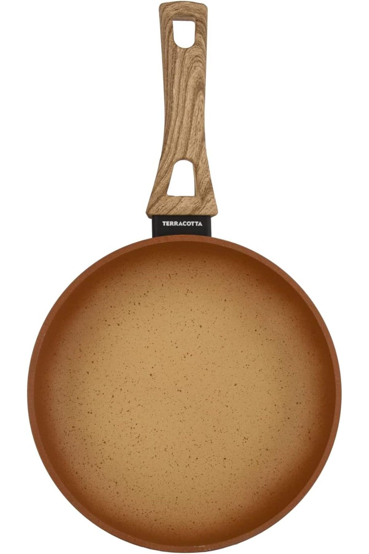 ALSAIF-Amercook Terracotta Non Stick Open Fry Pan,colour: Orange,size: 30cm 8