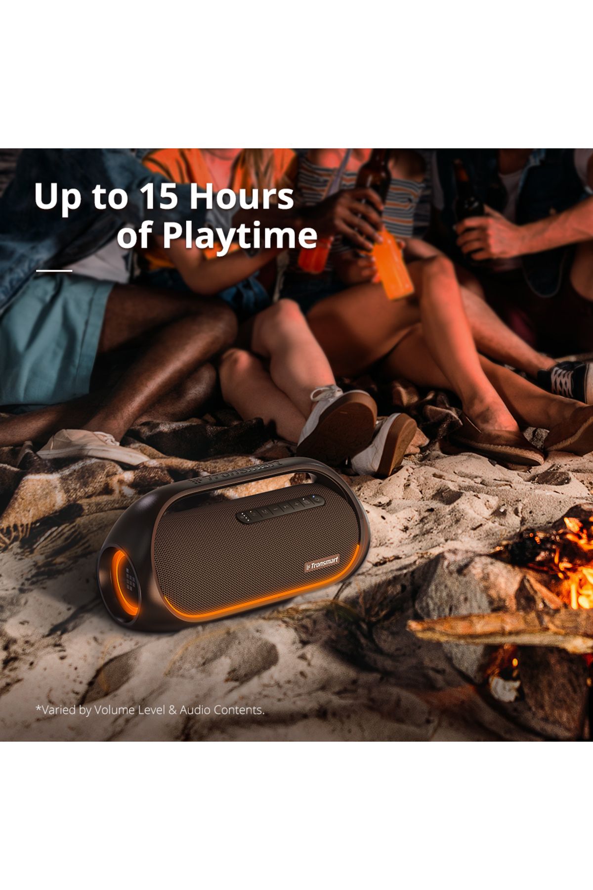 Tronsmart-مكبر صوت ترونسمارت بلوتوث، مكبر صوت محمول بانج 60 واط، مقاوم للماء IPX6، مكبر صوت مزود بإضاءة LED 2