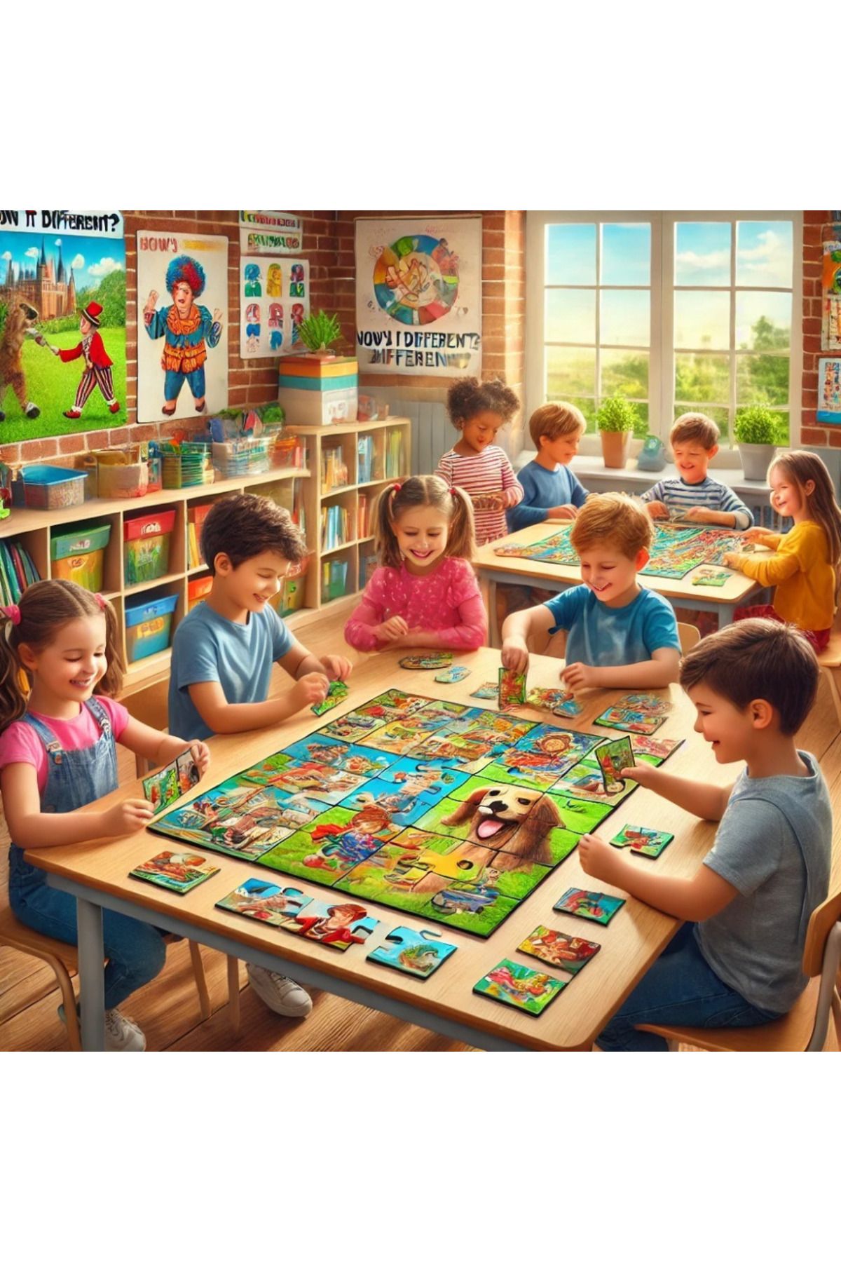 Smart-How's It Different? Puzzle - 12 Self-Correcting Sets of 4 Pictures, Educational Game for Kids to Bui 3