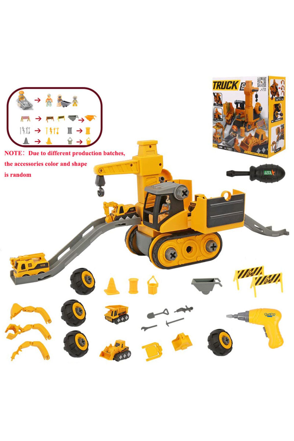 Choice-Electric screwdriver Kids Engineering Vehicle Electric Drill Tool Toys Match Children Educational As 1