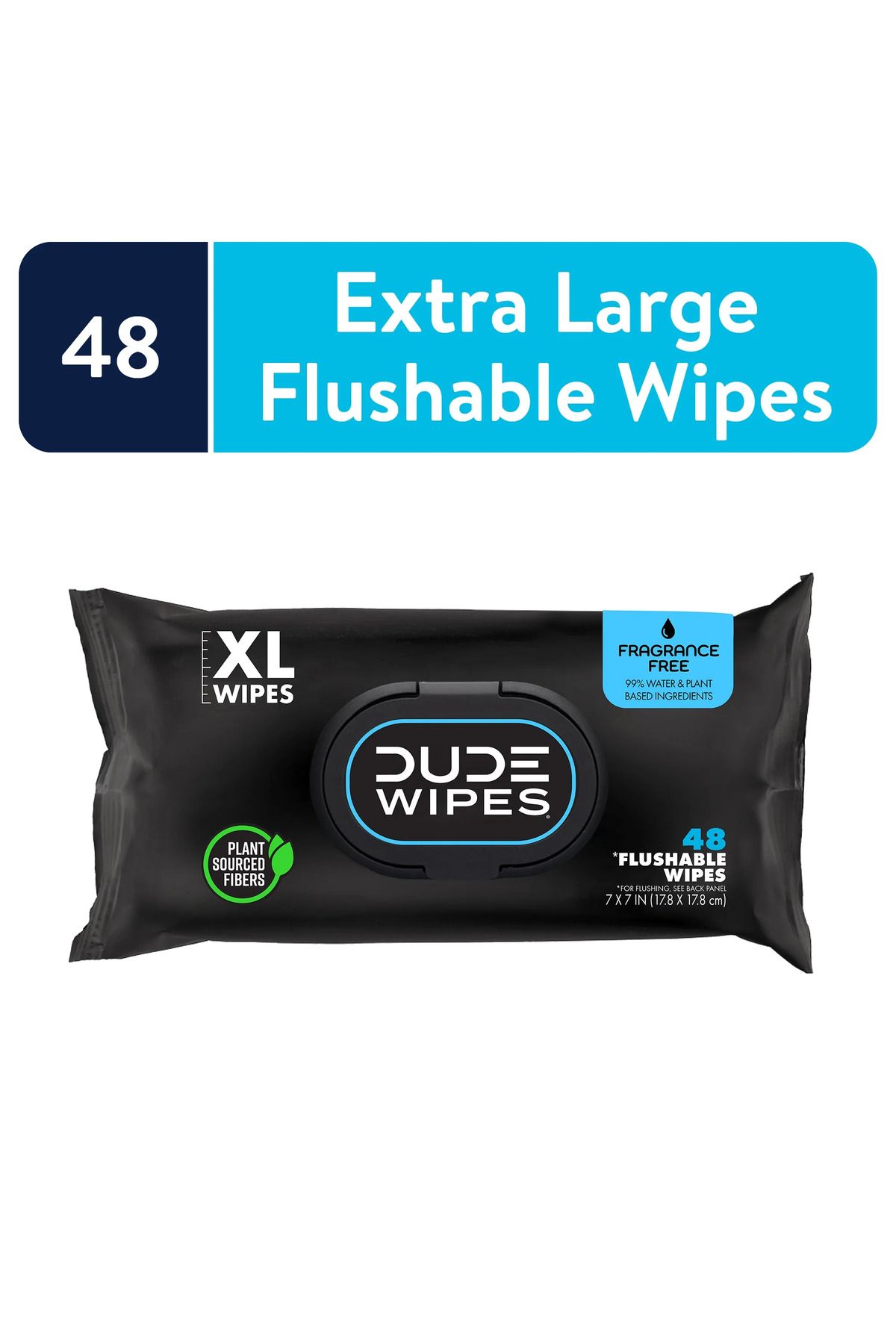 dude-Wipes 1 Pack 48 Wipes Unscented XL 1