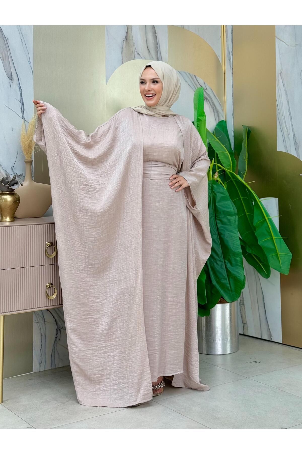 Bym Fashion-Zestaw sukienek Yarasakol Abaya 8497 Stone 1