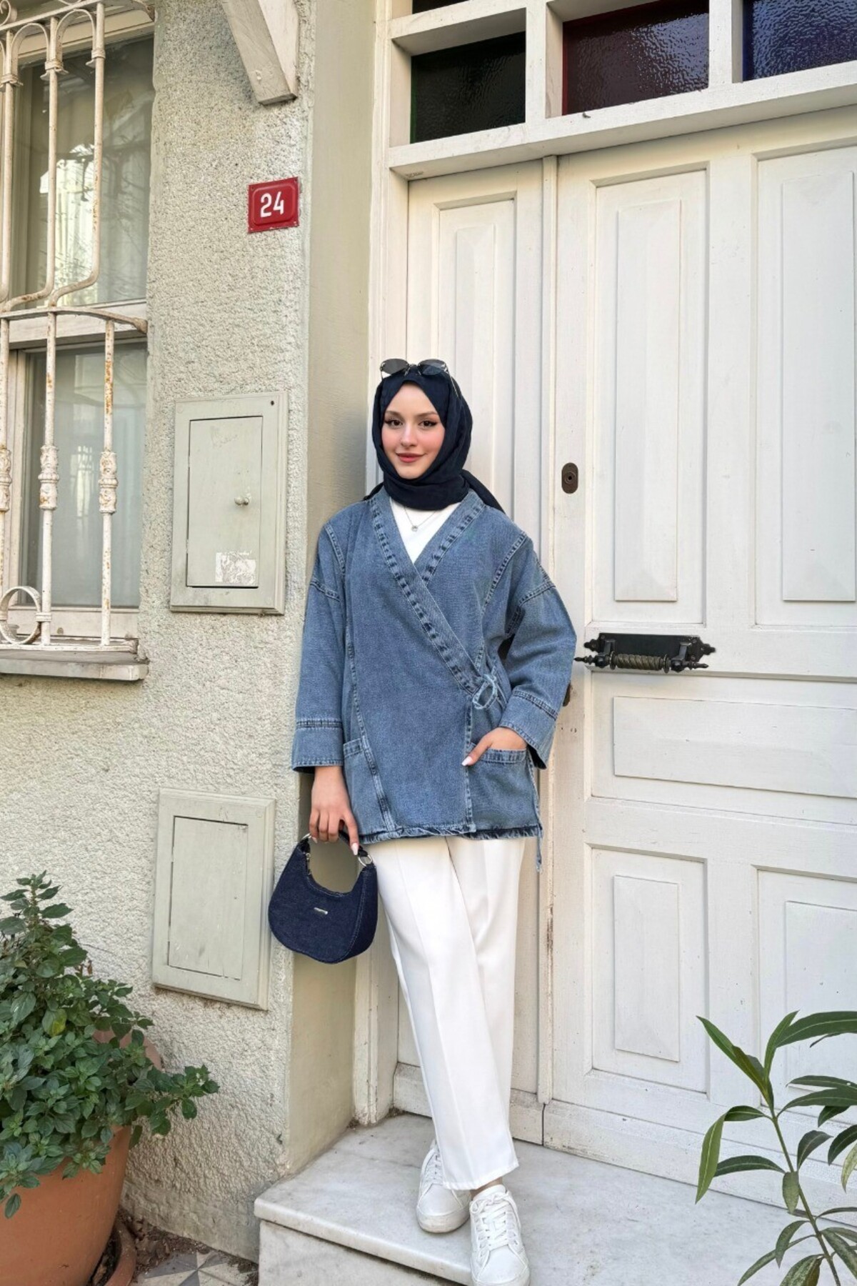 lurex moda  Cepli Kot Kimono - Görsel 7