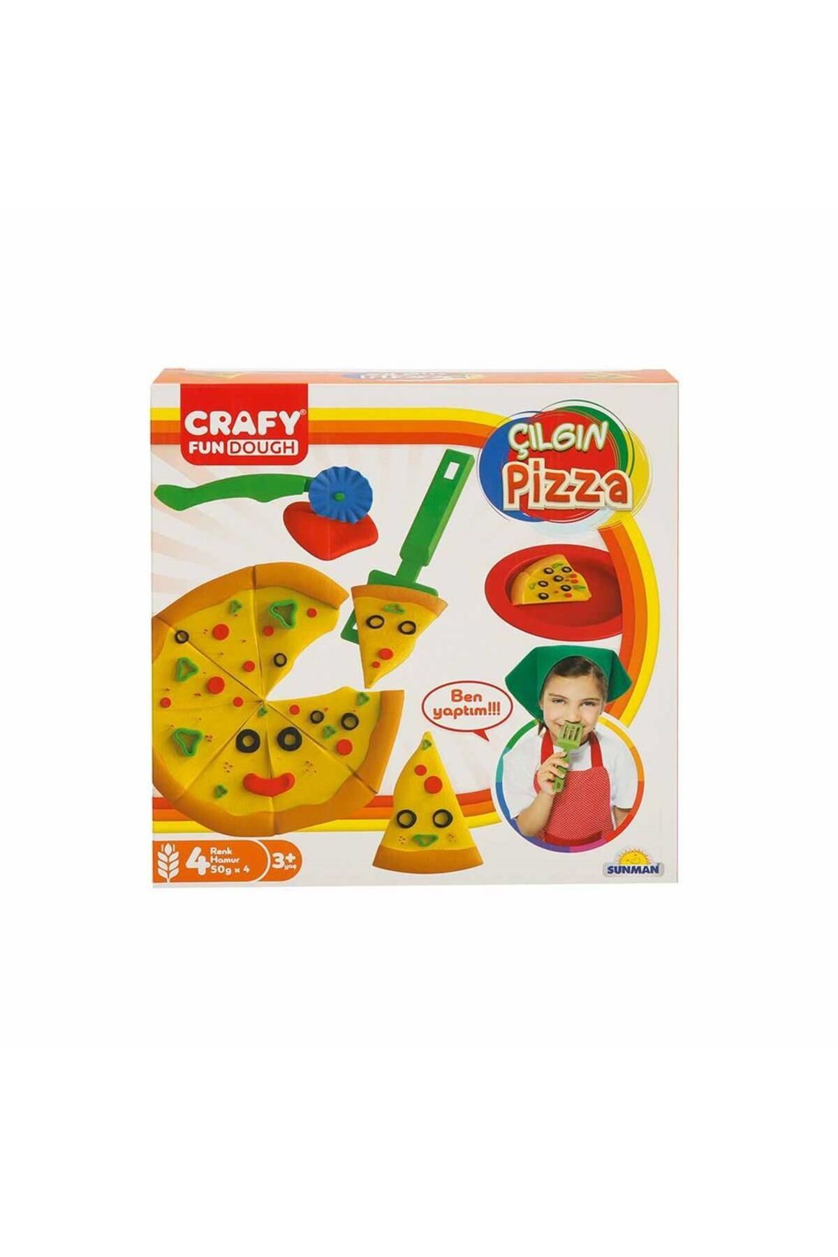 TimeStart Crafy Çılgın Pizza Oyun Hamuru Seti 200 g 10 Parça