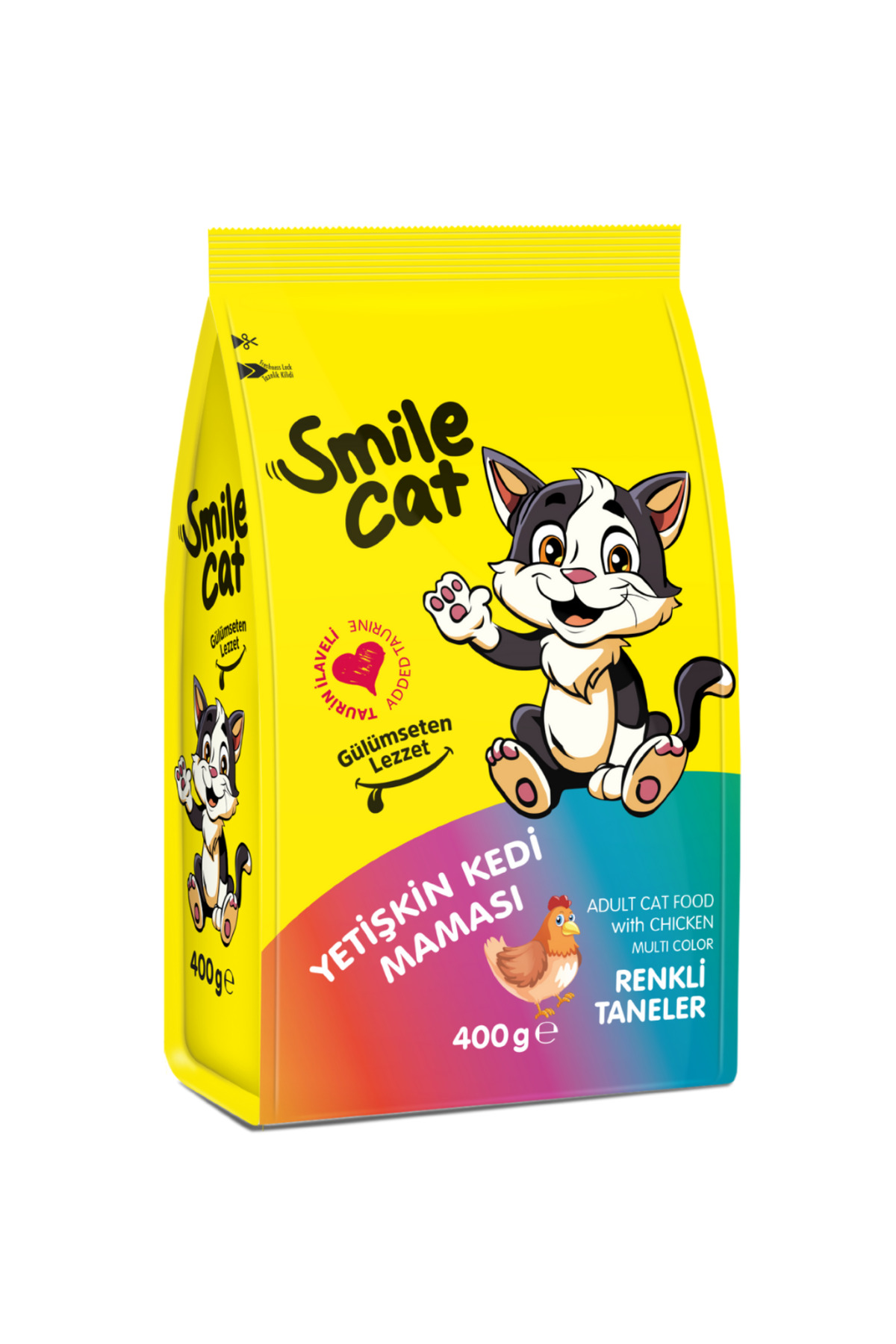 SMİLE CAT YETİŞKİN KEDİ MAMASI RENKLİ TANELER 400GR