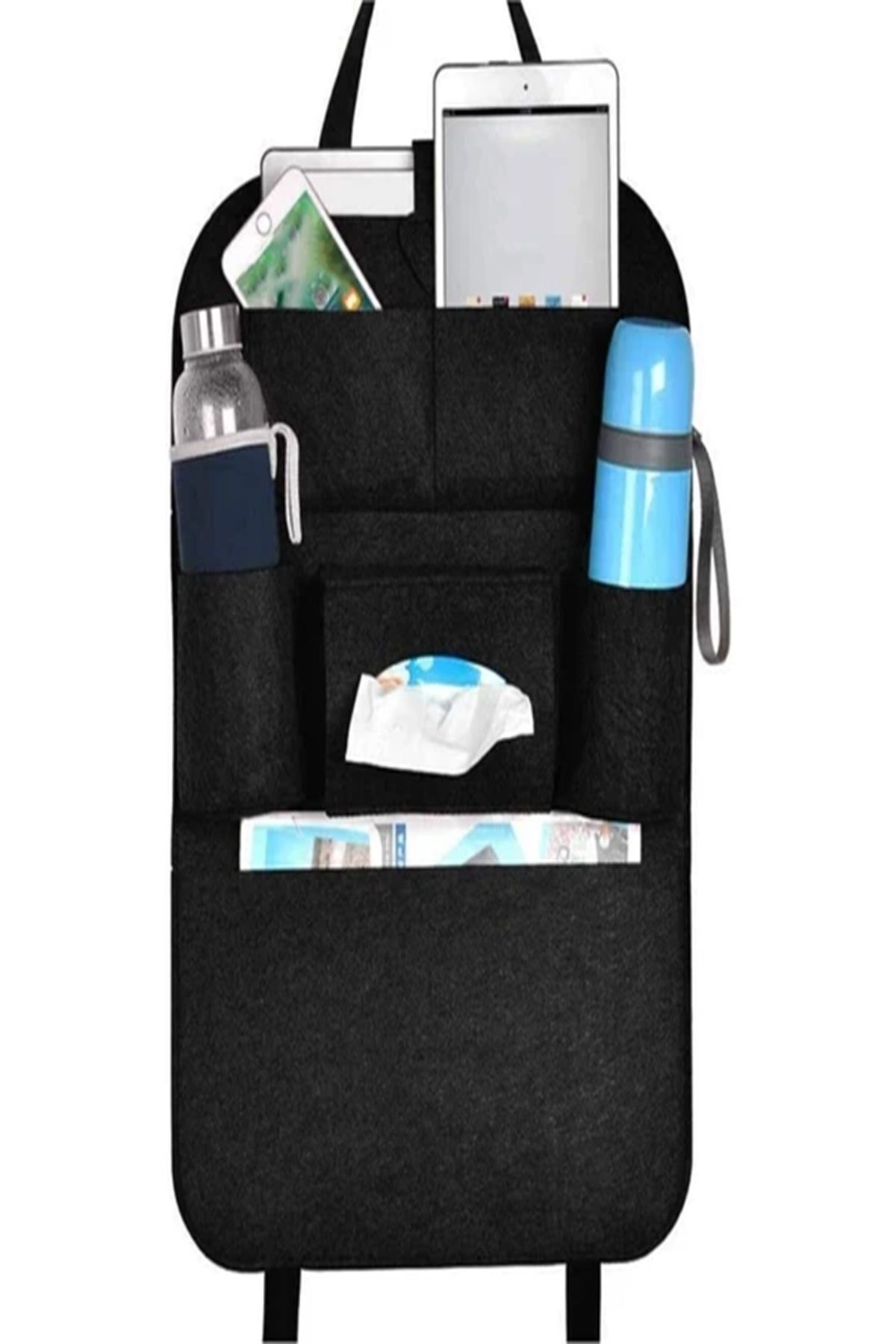 Pikas Araba Koltuk Arkası Eşya Düzenleyici Bagaj Düzenleyici Organizer Keçe Çanta Kılıf Oto Araç Içi(ex-50