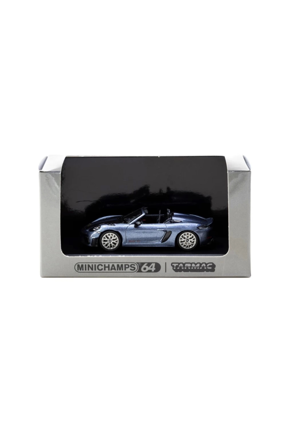 Tarmac Works Minichamps X 1/64 Porsche 718 Spyder RS Vanadium Grey
