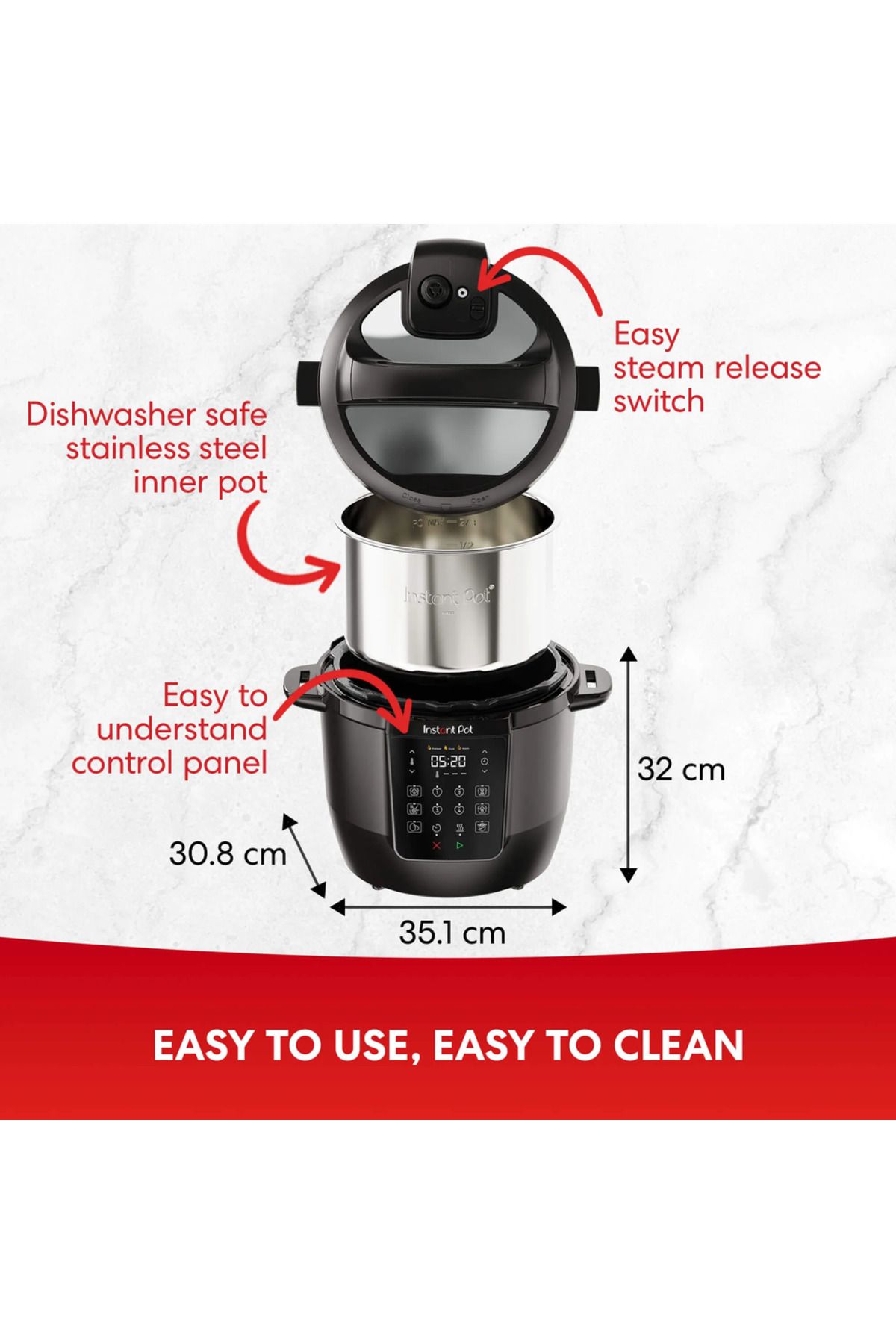 Instant Pot-Multicooker RIO 6, 1000 W, 5.7 l, 13 programs, 7 functions (Black) 3