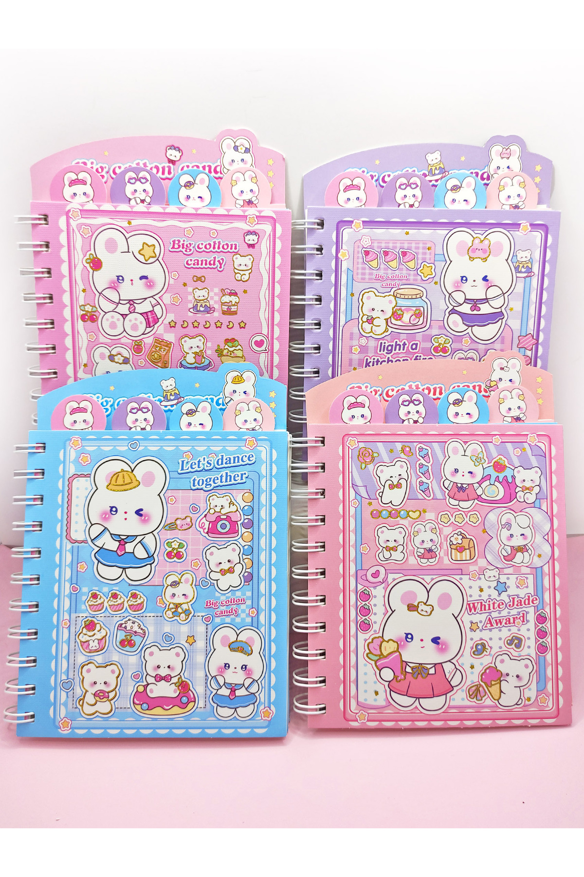 Limmy-Sweet Rabbit A5 Notepad with Bookmark (14X18 cm) - Nude(Pink) 5
