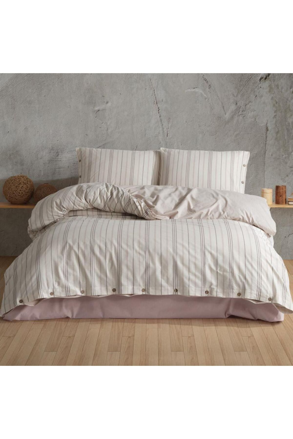 FAYMEM GLOBAL Butik Native Serisi Çift Kişilik Nevresim Takımı Etre V1 Bej