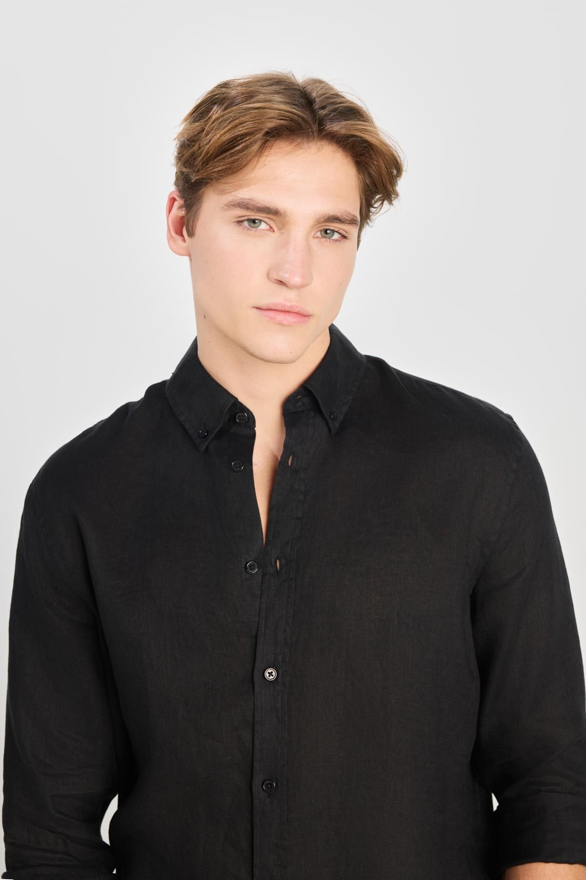 Lee-Regular Fit Black Kemeç 4