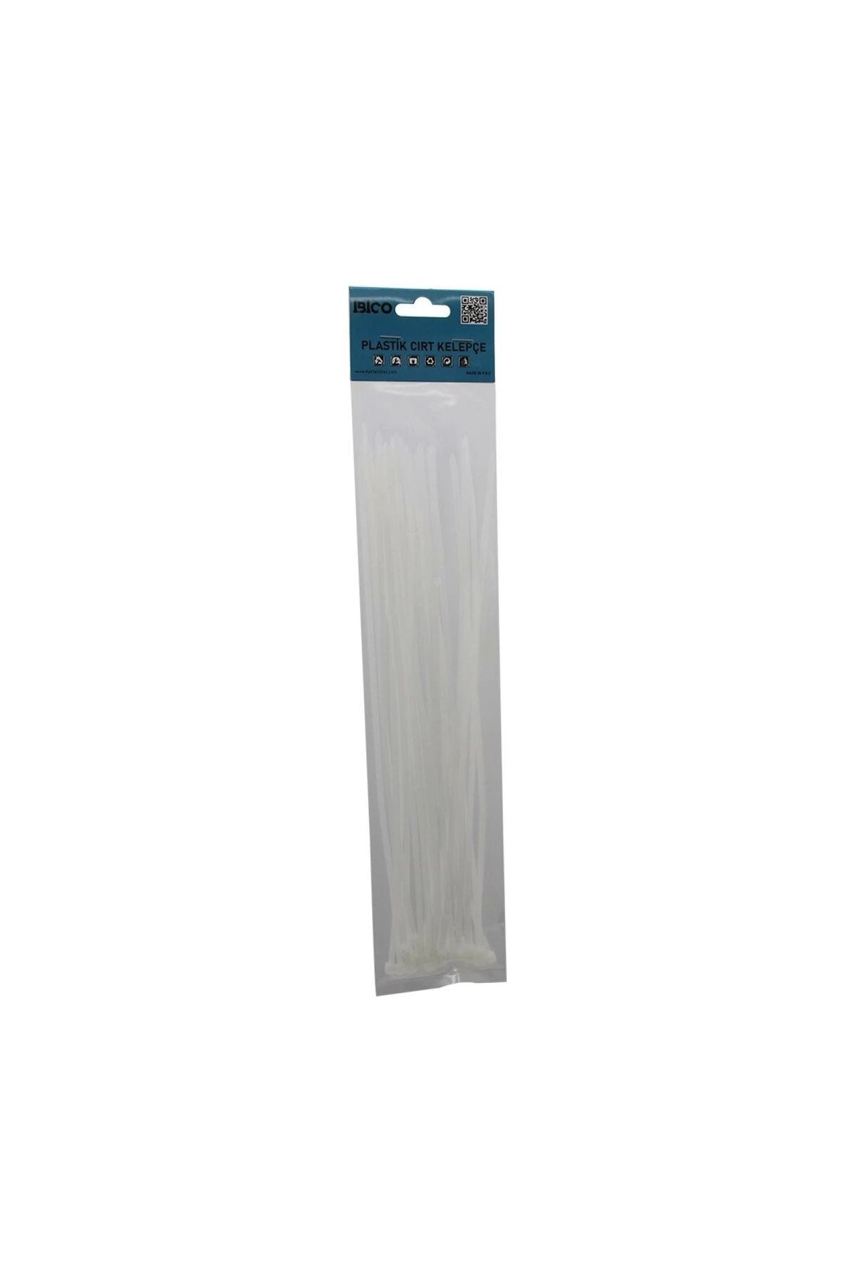 Narnuga 25pcs Beyaz 3.6x300mm Plastik Cırt Kelepçe (4887)