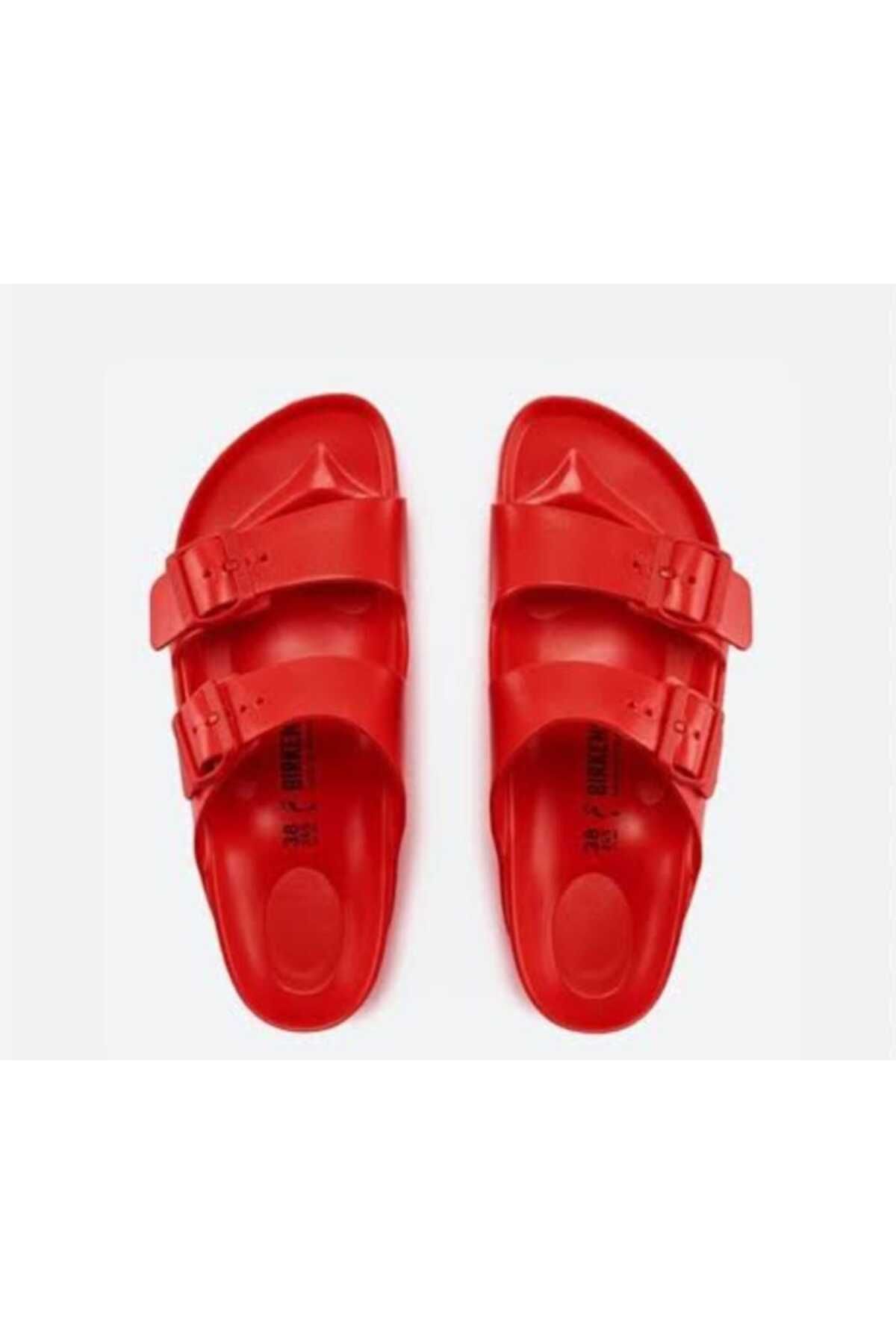 gigigiyim-Women's Red Two-Striped Slippers 2