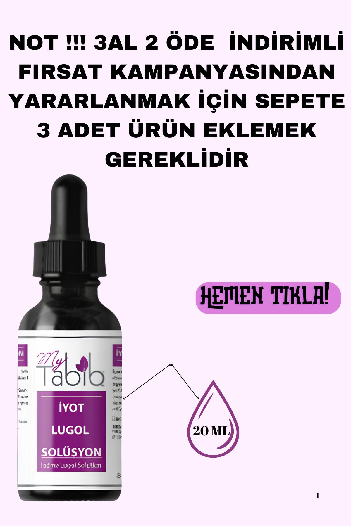 mytabib-Iodine Lugol 2% Solution, 20 ml 2