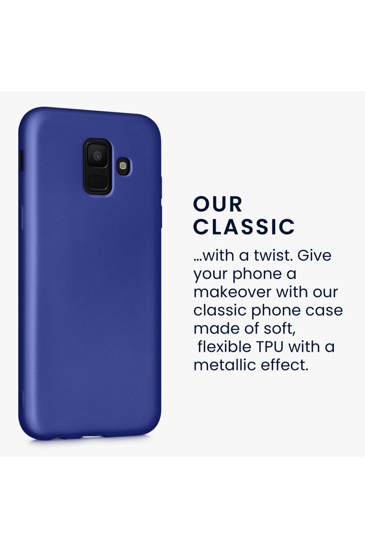 KWmobile-Husa pentru Samsung Galaxy A6 (2018), silicon, albastru, 46374.64 4
