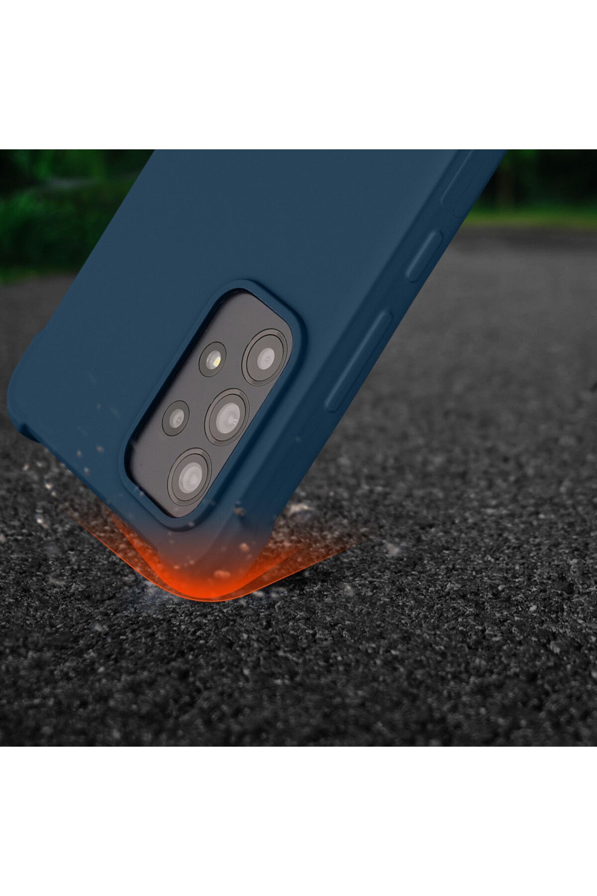 KWmobile-Bara de protectie pentru Samsung Galaxy A53 5G, silicon, albastru, 58566.17 9
