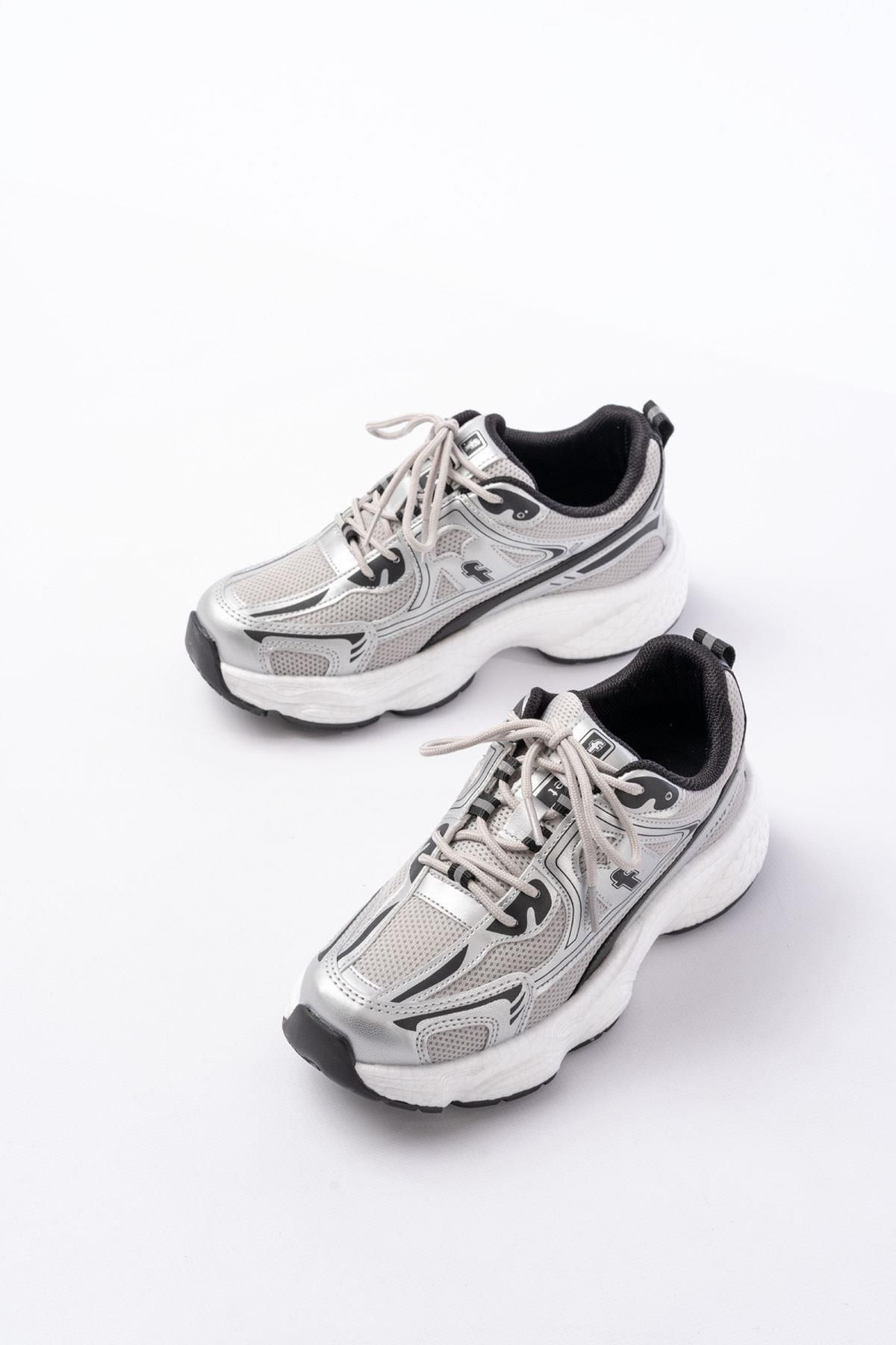 Aymood-F-329 Gray Daily Lace-Up White Sole Summer Sports Shoes 3