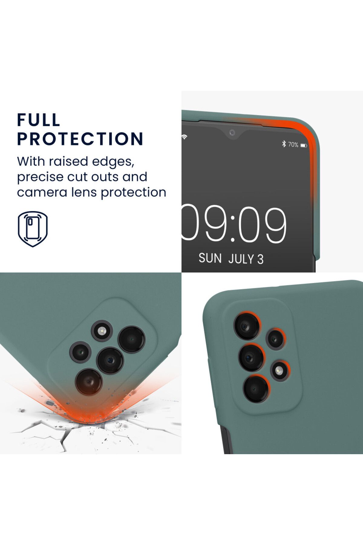 KWmobile-Case For Samsung Galaxy A23, Silicone, Green, 57829.171 4