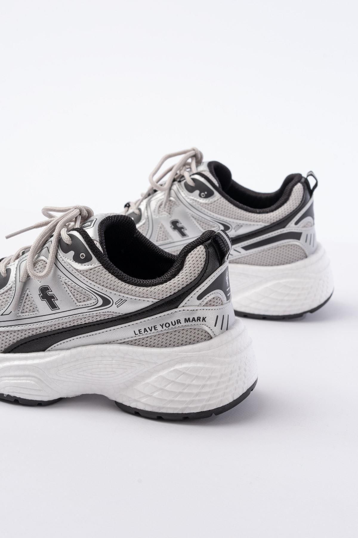 Aymood-F-329 Gray Daily Lace-Up White Sole Summer Sports Shoes 5