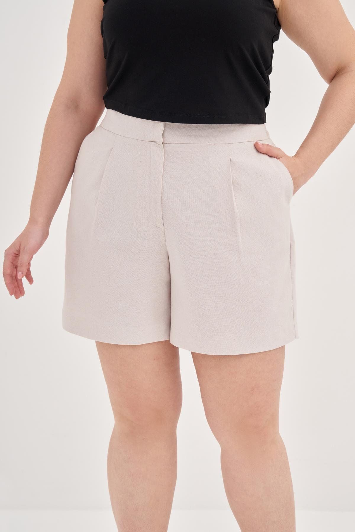 MYLİNE-Linen Shorts 4