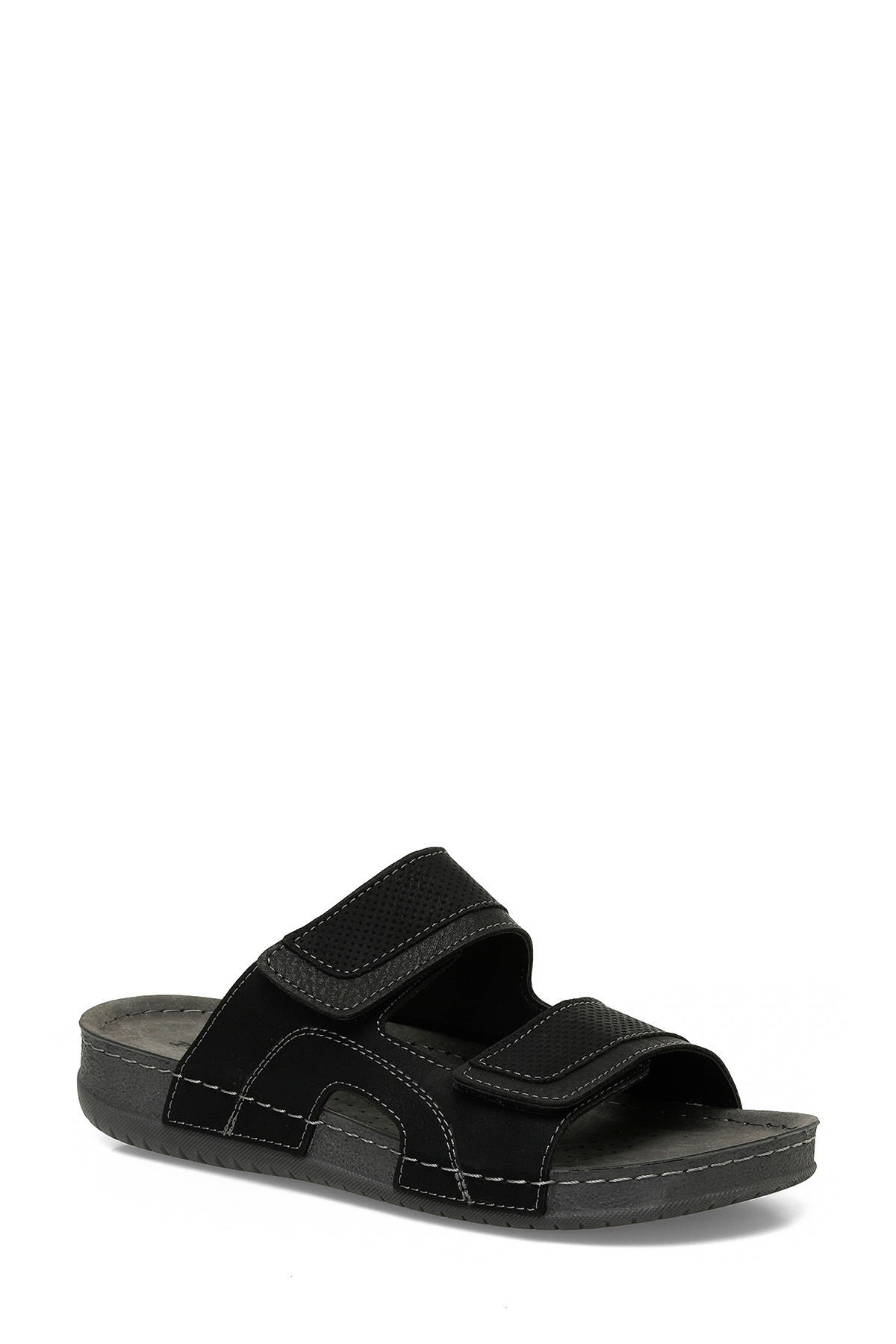 Polaris-408037.M5FX Schwarze Herrenhausschuhe 2
