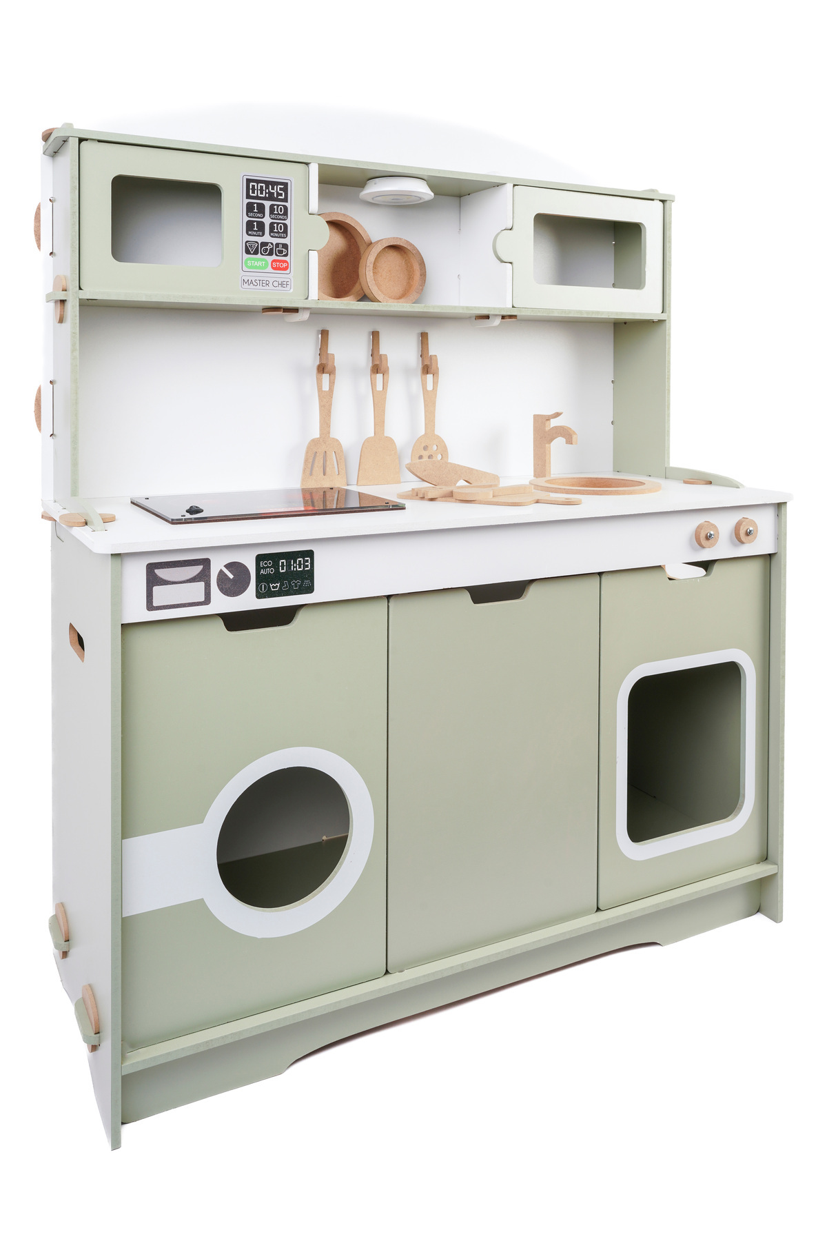 HOBBY HOUSE Ahşap Mutfak Led Ocaklı Çocuk Mutfak Seti fotoğrafı 6 (önizleme)