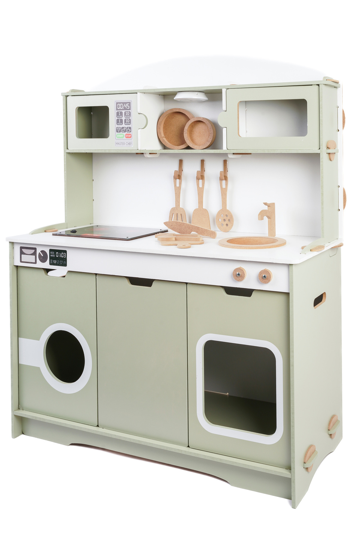 HOBBY HOUSE Ahşap Mutfak Led Ocaklı Çocuk Mutfak Seti fotoğrafı 5 (önizleme)
