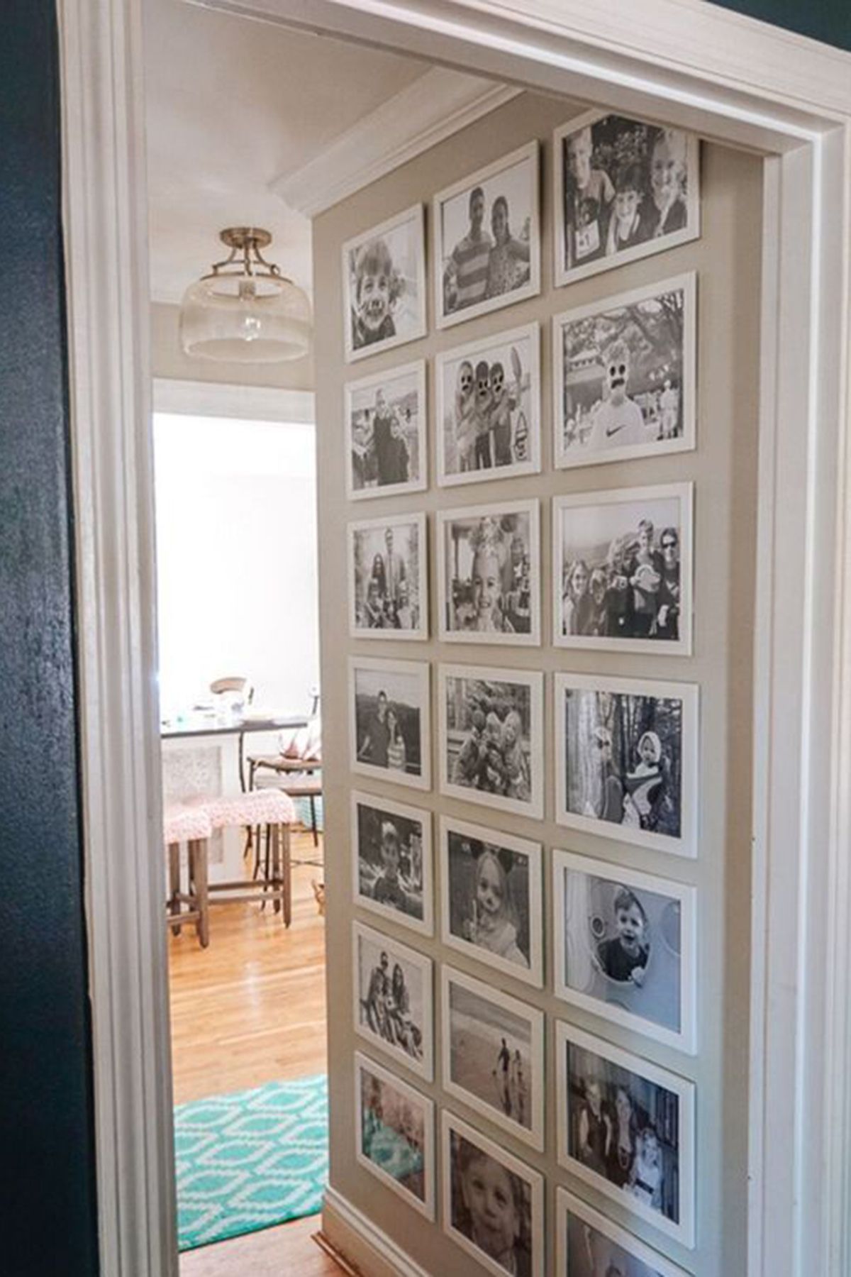 bymat-12 Pieces 30X30 Frame - White Frame - Mdf Square Frame - Multiple Photo Frame Set 4