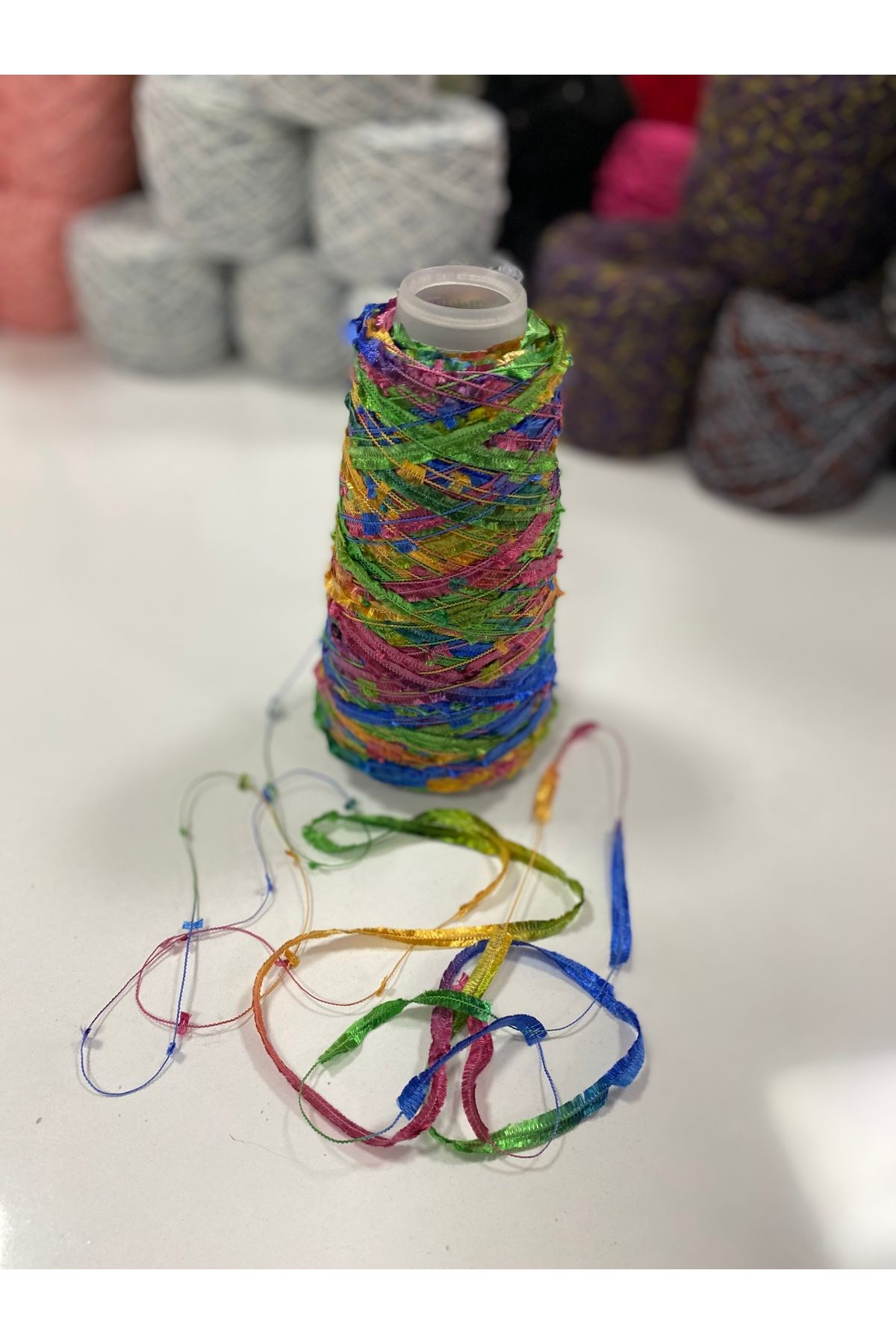 göçer-Multicolored Design Magic Butterfly Hand Knitting Yarn Visual Net 250 Gr 1